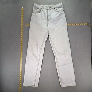 VTG Levis 501 Jeans Mens White Light Wash Regular Straight Zip Fly Fits 27x30
